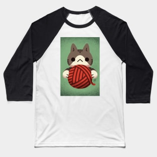 (Greeting Card) Yarn Kitty - Tabby Baseball T-Shirt